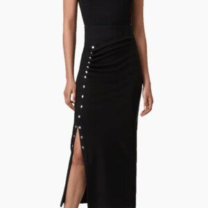 All Saints Hatti Ruched Side Snap Skirt (SOLD OUT ONLINE)